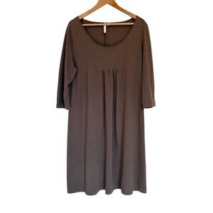 J.Jill Pure Jill Pima Cotton & Tencel Lyocell Dress XL – Soft Brown Knit Midi
